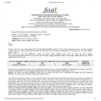 FSSAI Certificates