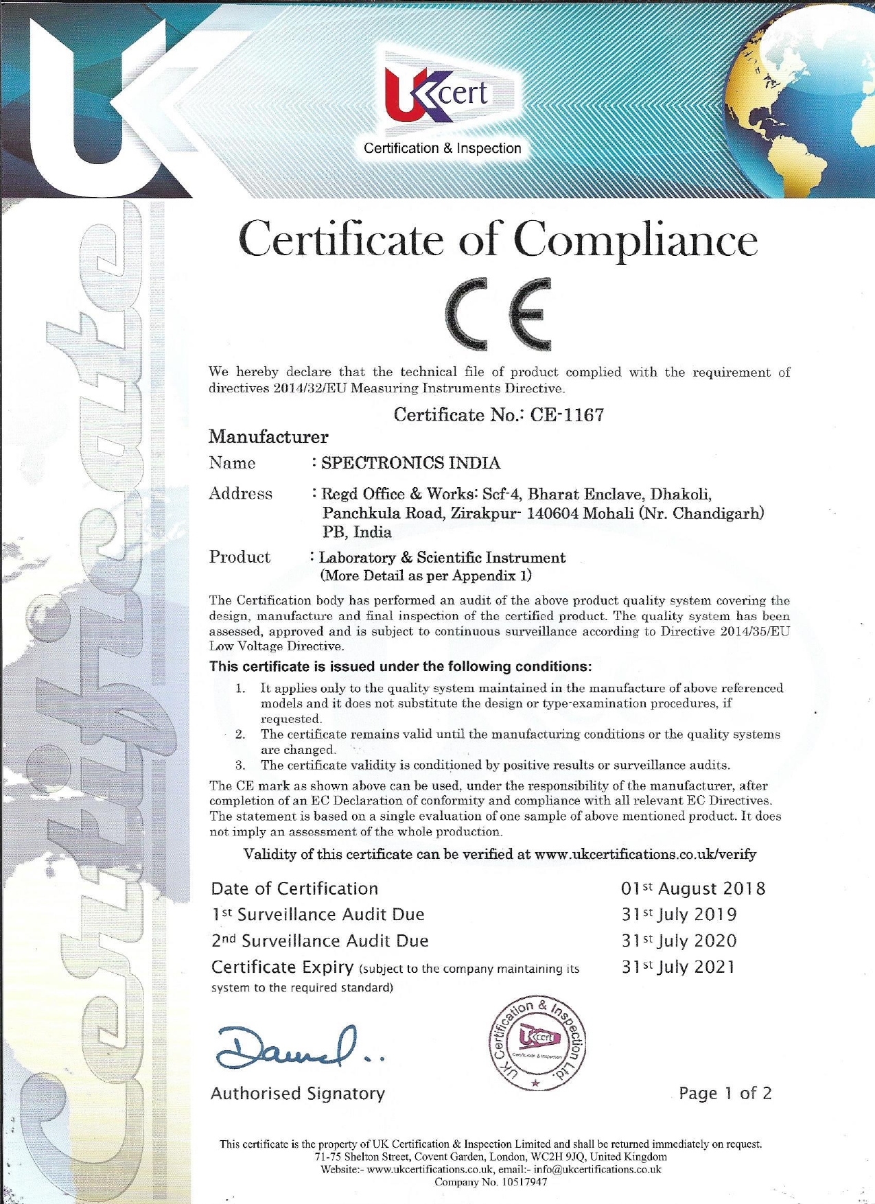 certification-of-conformance-template