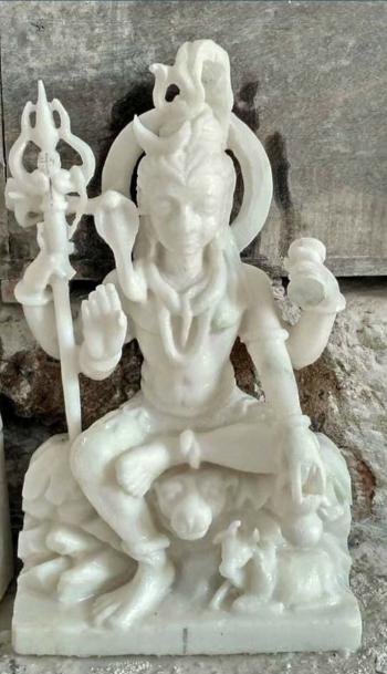 White Marble Shiv Ji Statue