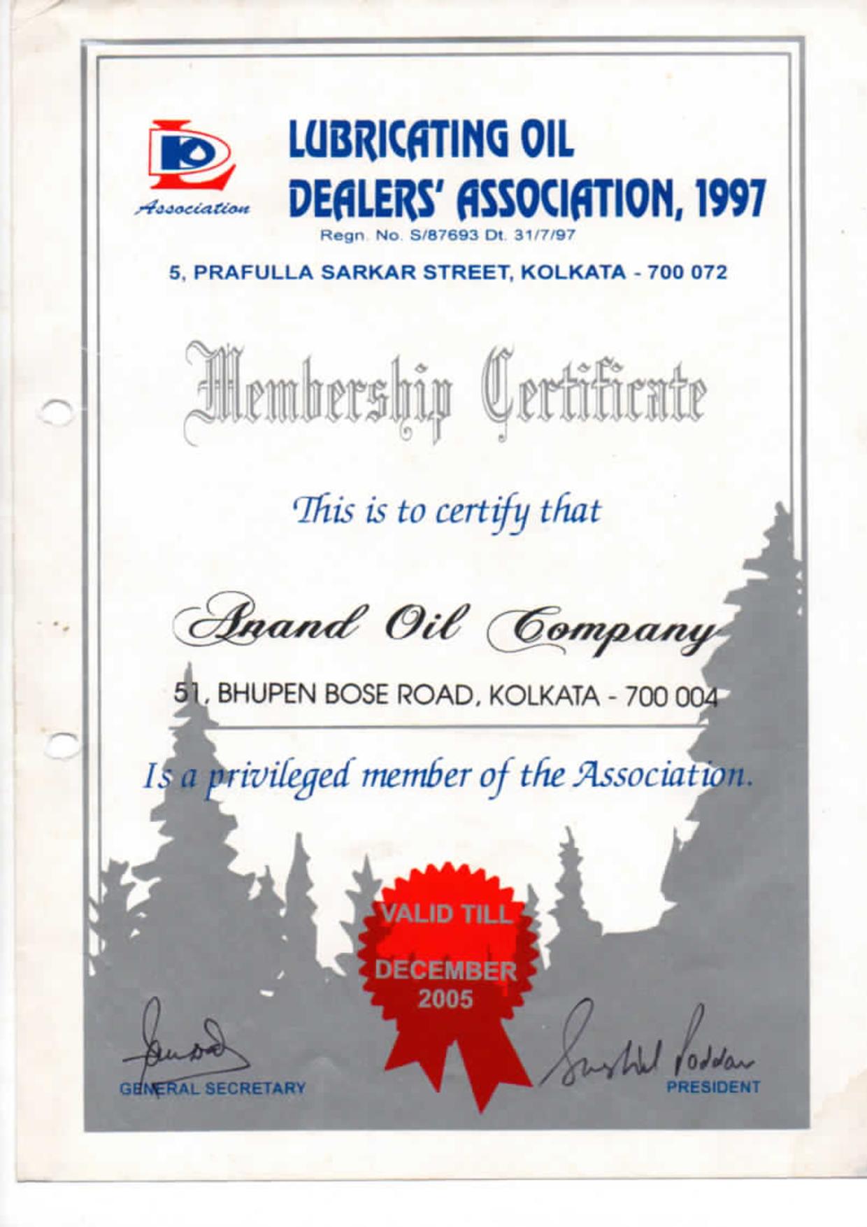 Membership Certificate 01