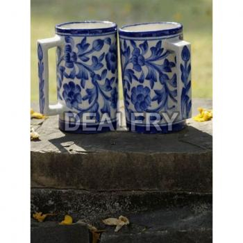 Blue Pottery Coffee & Beer Mug