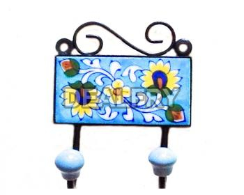 Blue Pottery Key Hanger