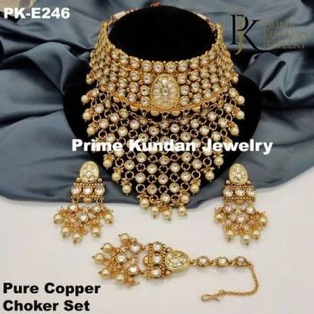 Pure Copper Choker Necklace Set