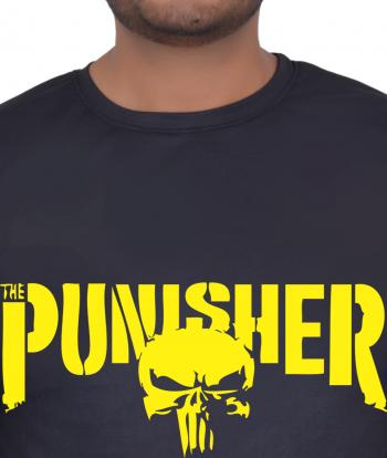 Round Neck Punisher Printed T-Shirt
