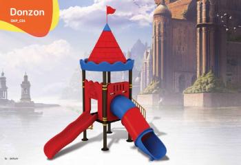 Castle Collection Playground Slide and Swing Set