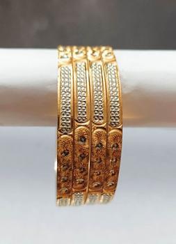 Gold and Silver Plated Brass Bangles