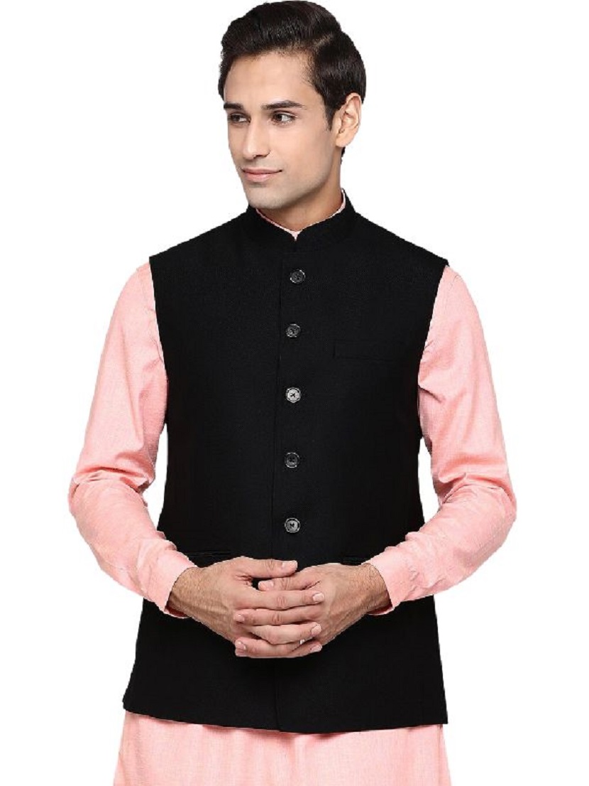 ZAREENVALA Men No-29 Black Jawahar-Cut Nehru Jacket Business Formal Slim  Fit Dress (Blue Piping, XXS) at Amazon Men's Clothing store