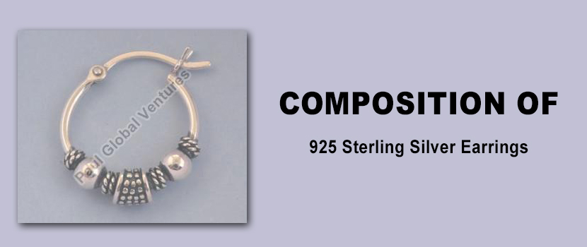 Composition of 925 Sterling Silver Earrings