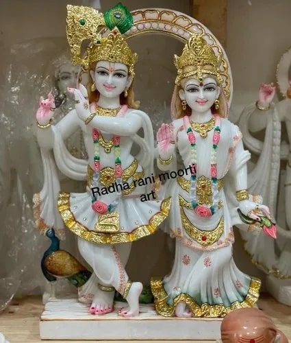 Radha Krishna Marble Moorti: A Divine Manifestation of Love and Devotion