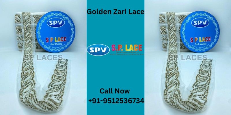 Get a fancy decorative trim or border with Golden Zari Lace