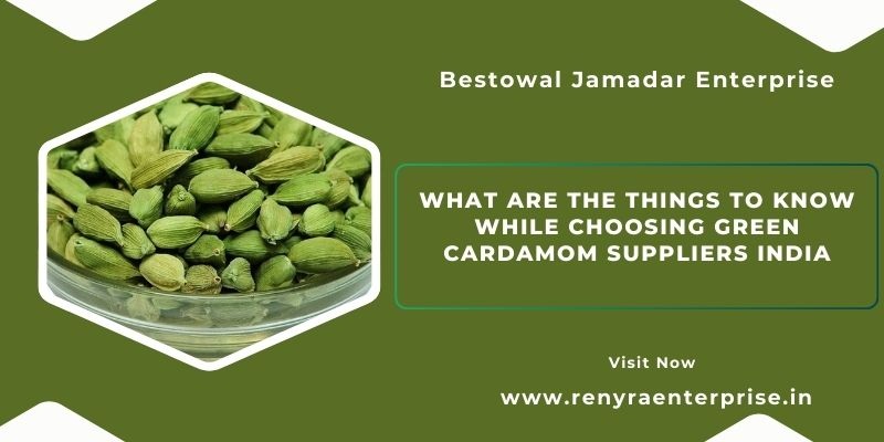 What Are The Things To Know While Choosing Green Cardamom Suppliers India