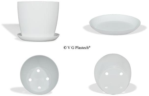 Enhance Your Space with Plastic Decorative Ceria Pot with Tray