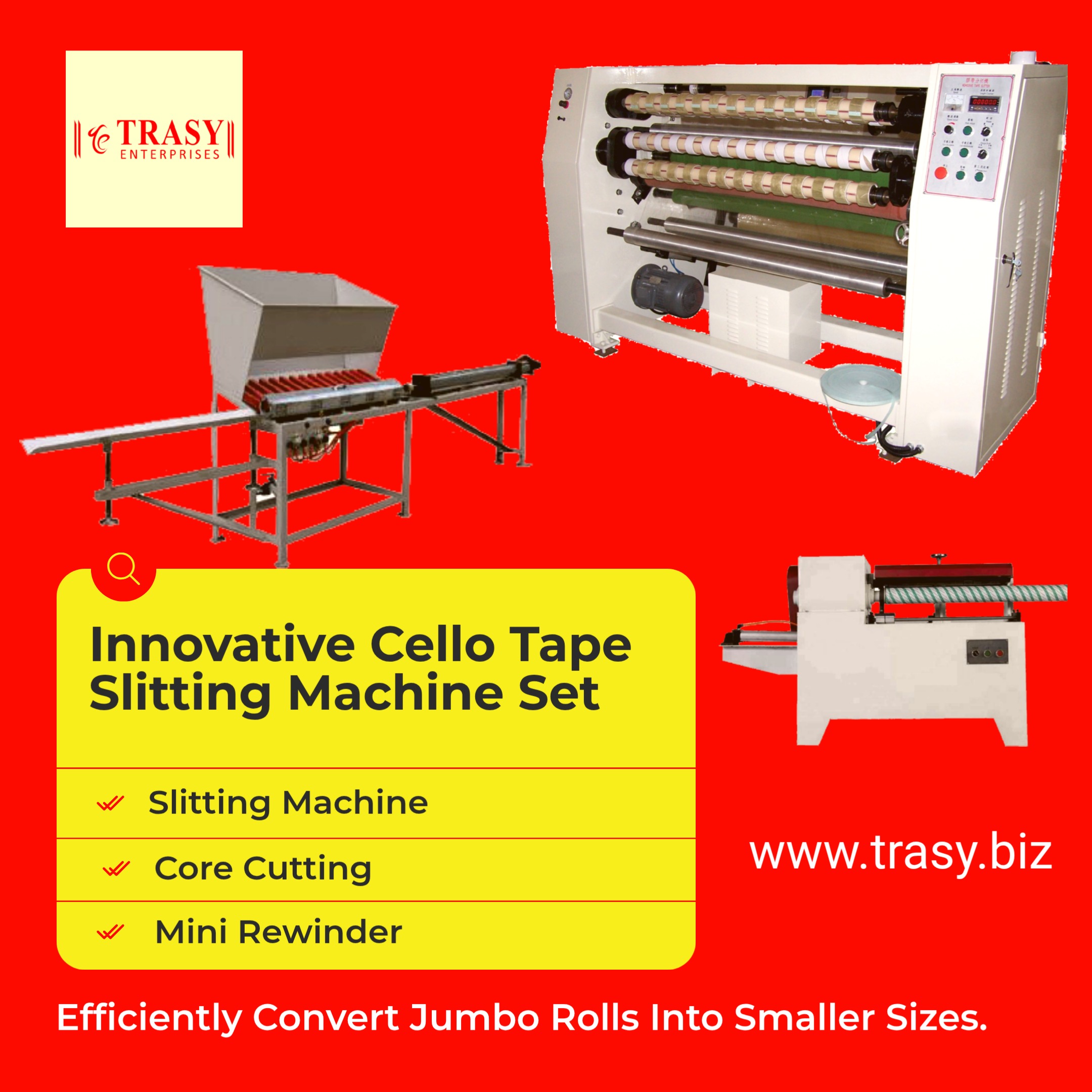 Cello Tape Slitting Machine!
