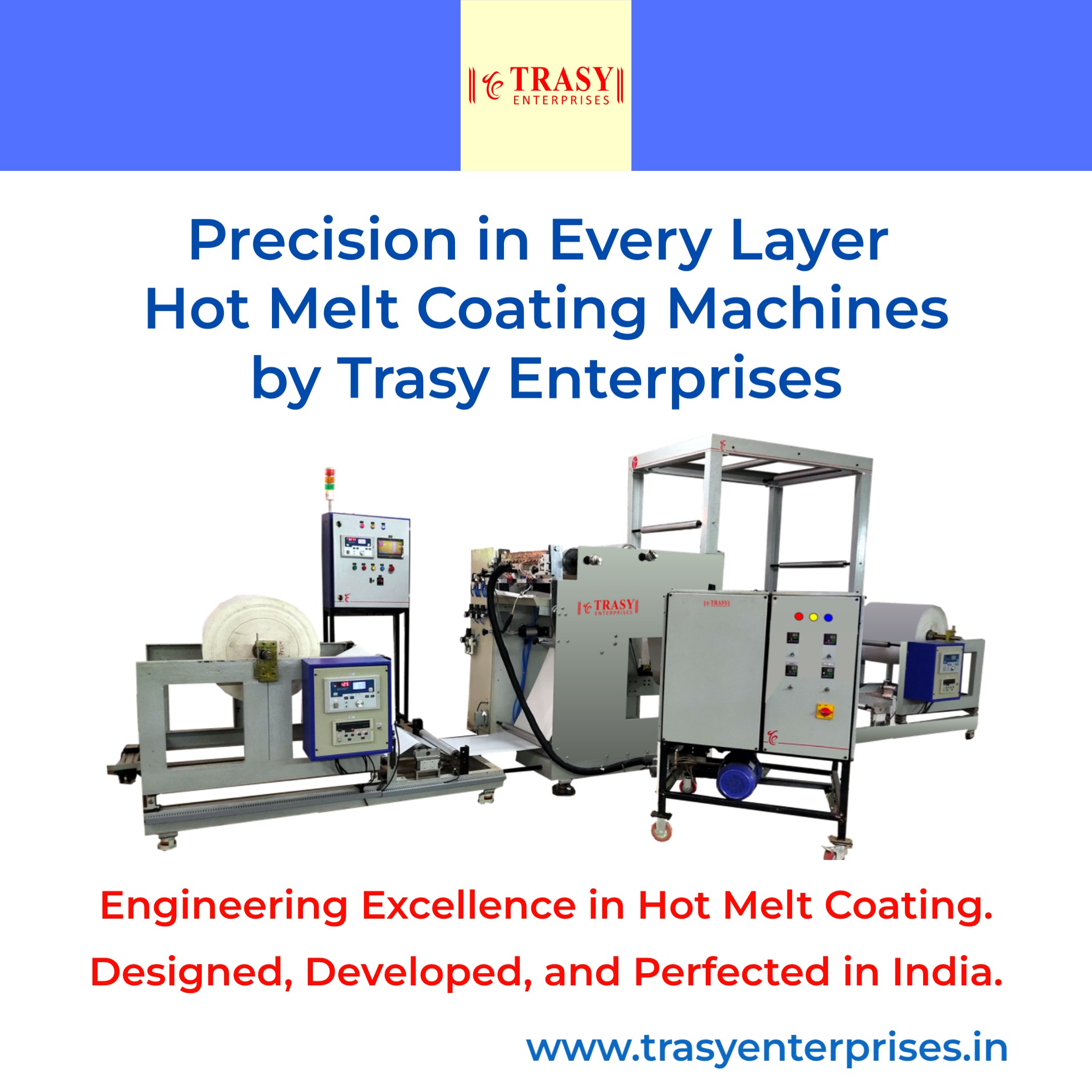 Precision in Every Layer — Hot Melt Coating Machines by Trasy Enterprises