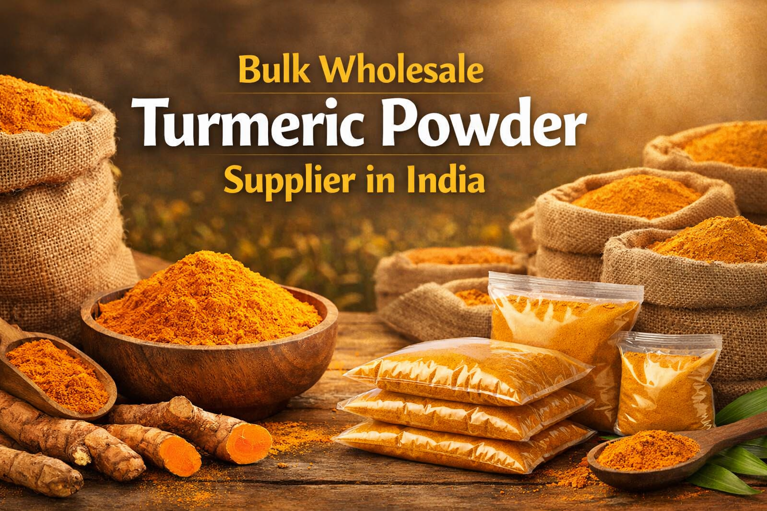Bulk Wholesale Turmeric Powder Supplier in India for Food Businesses