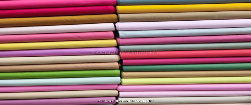 Vibrant & Durable Multicolour Cotton Poplin Fabric Supplier in India