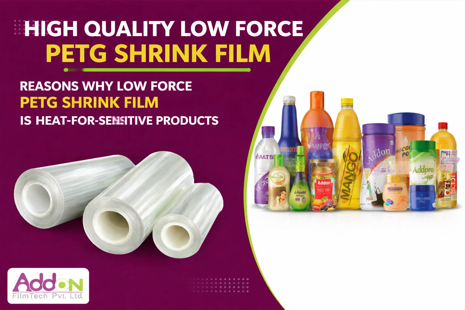 High Quality Low Force PETG Shrink Film for Precise Fit and Smooth Application