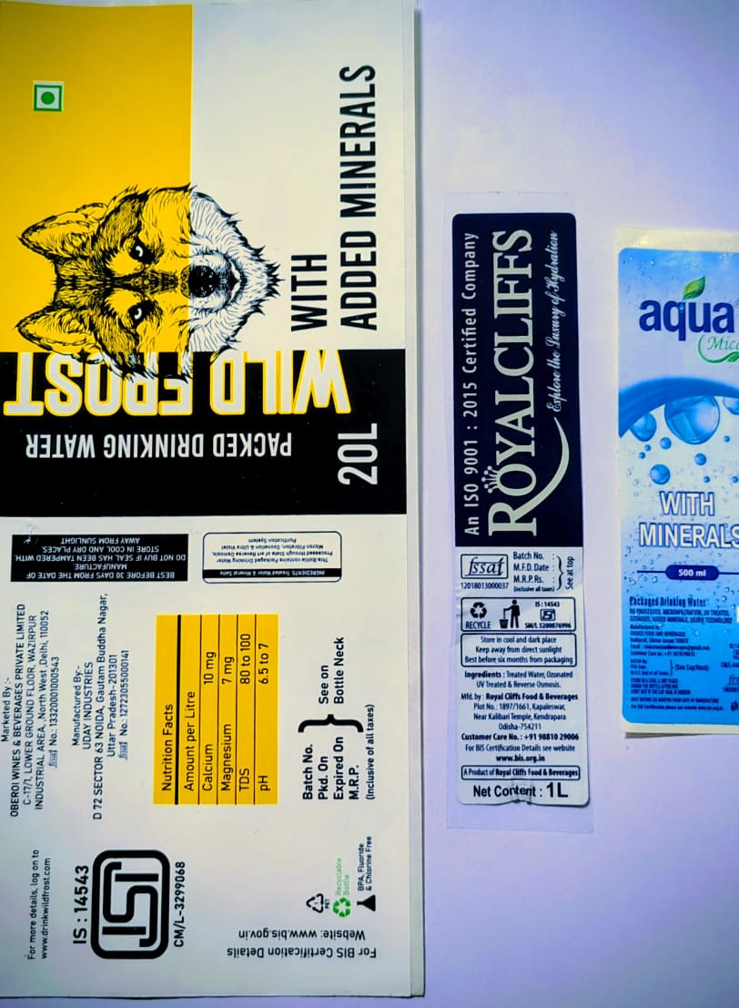 Printed Bopp Product Label sticker