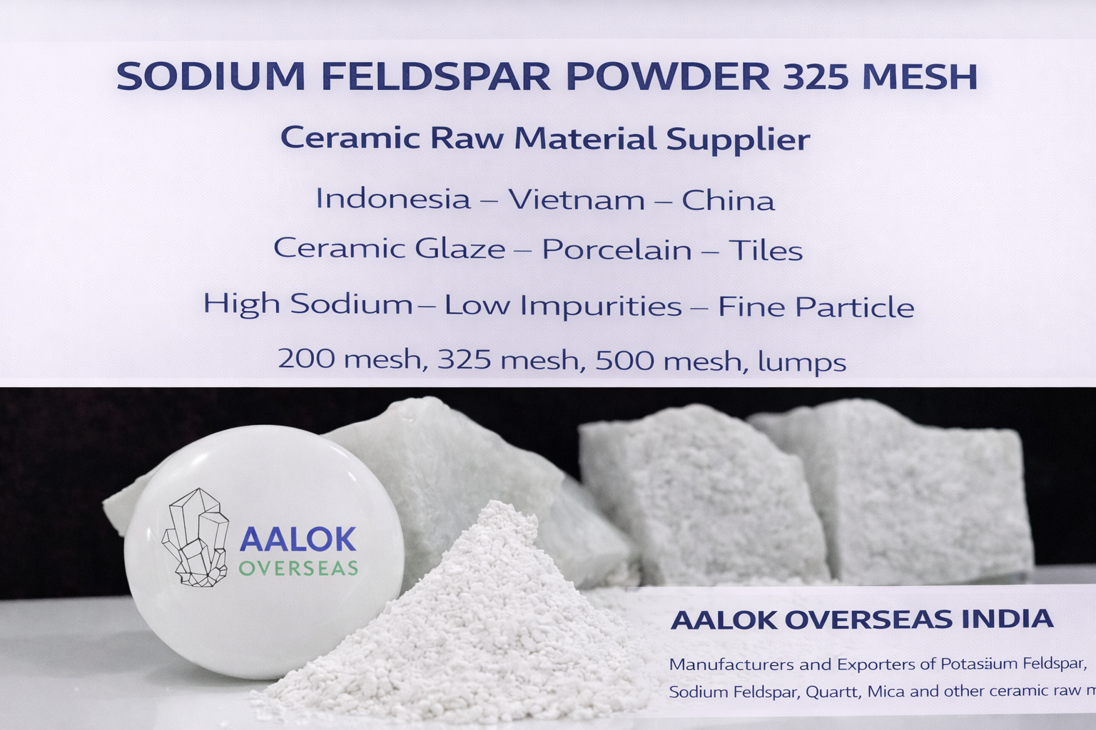 Feldspar Export to GCC Aalok Overseas India