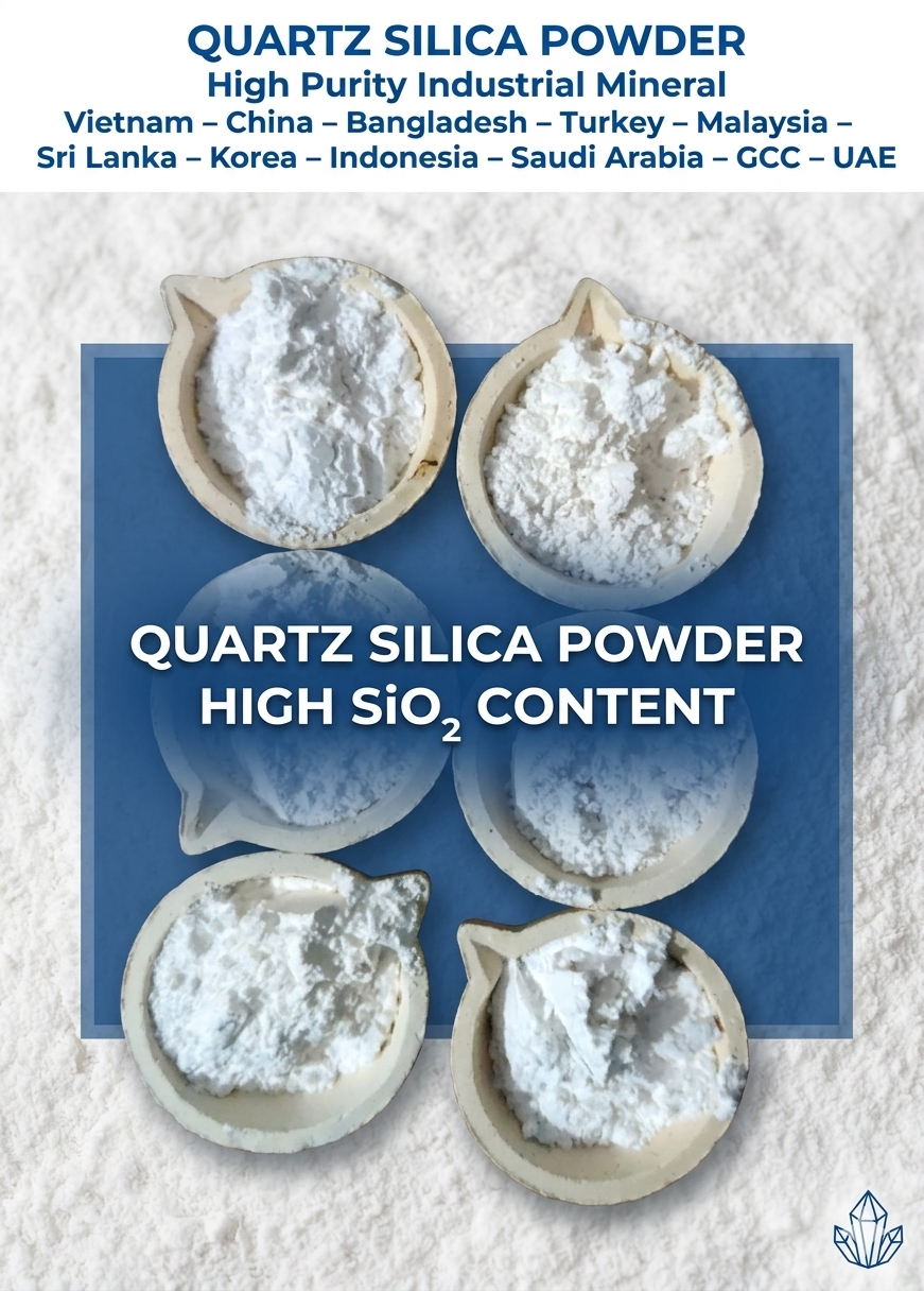 Snow white Quartz Powder Exporters aalok overseas indiaa