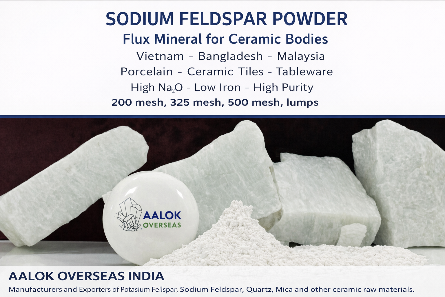 albite feldspar premium quality suppliers aalok overseas india