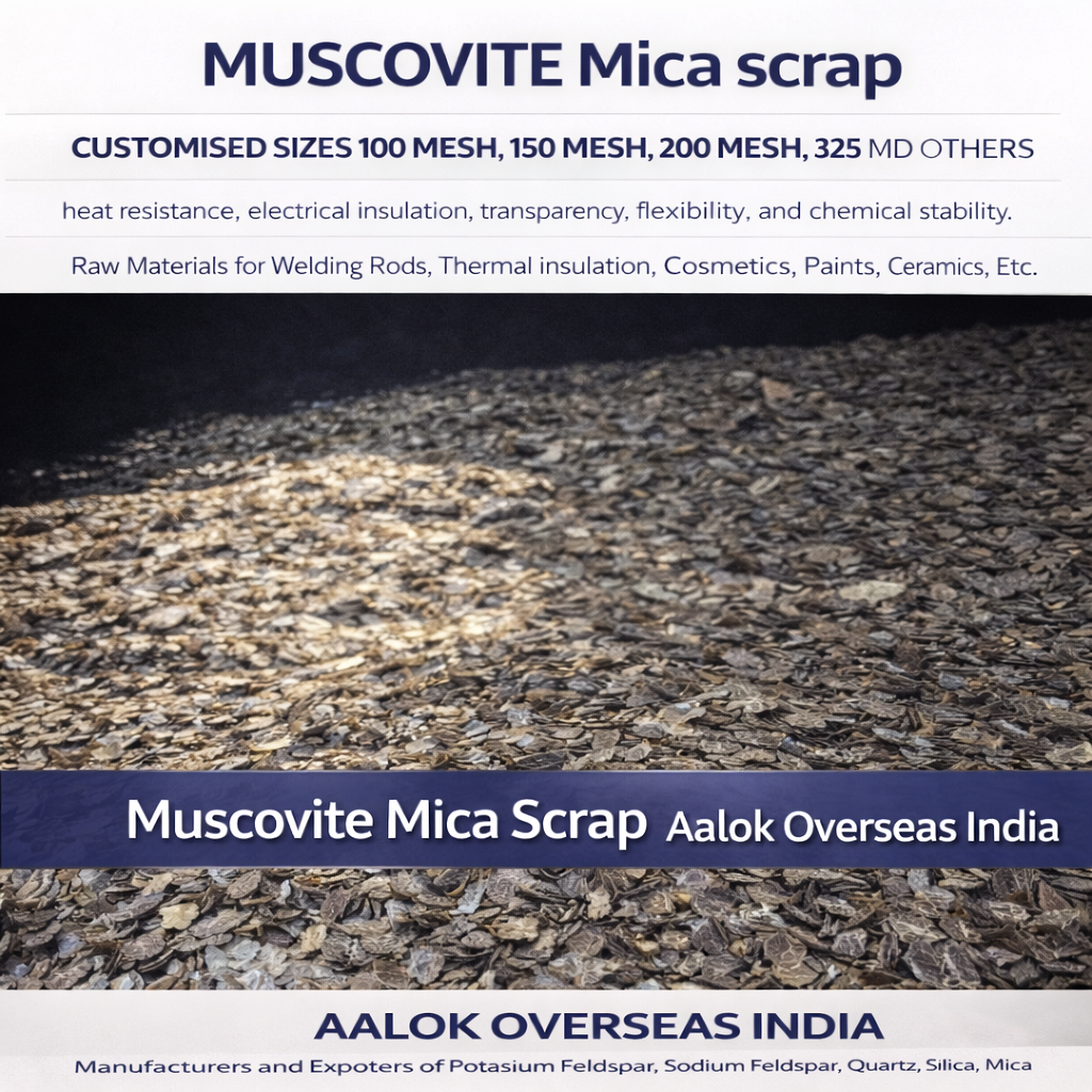 Muscovite Mica For insulation industry by aalok overseas