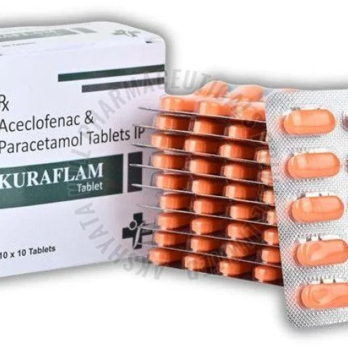 Kurflam Aceclofenac Paracetamol Tablets for Muscle Pain and Recovery