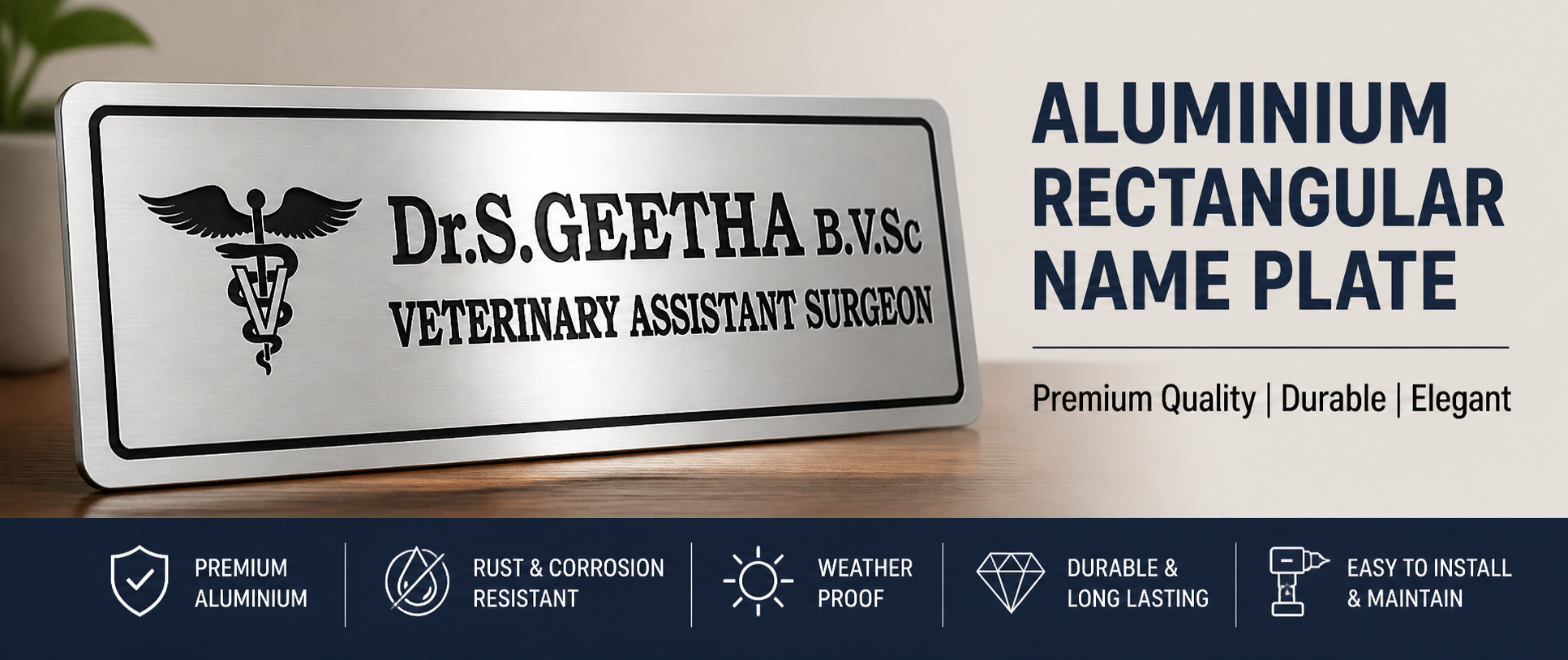 Aluminium Rectangular Name Plate: A Good Business Strategy