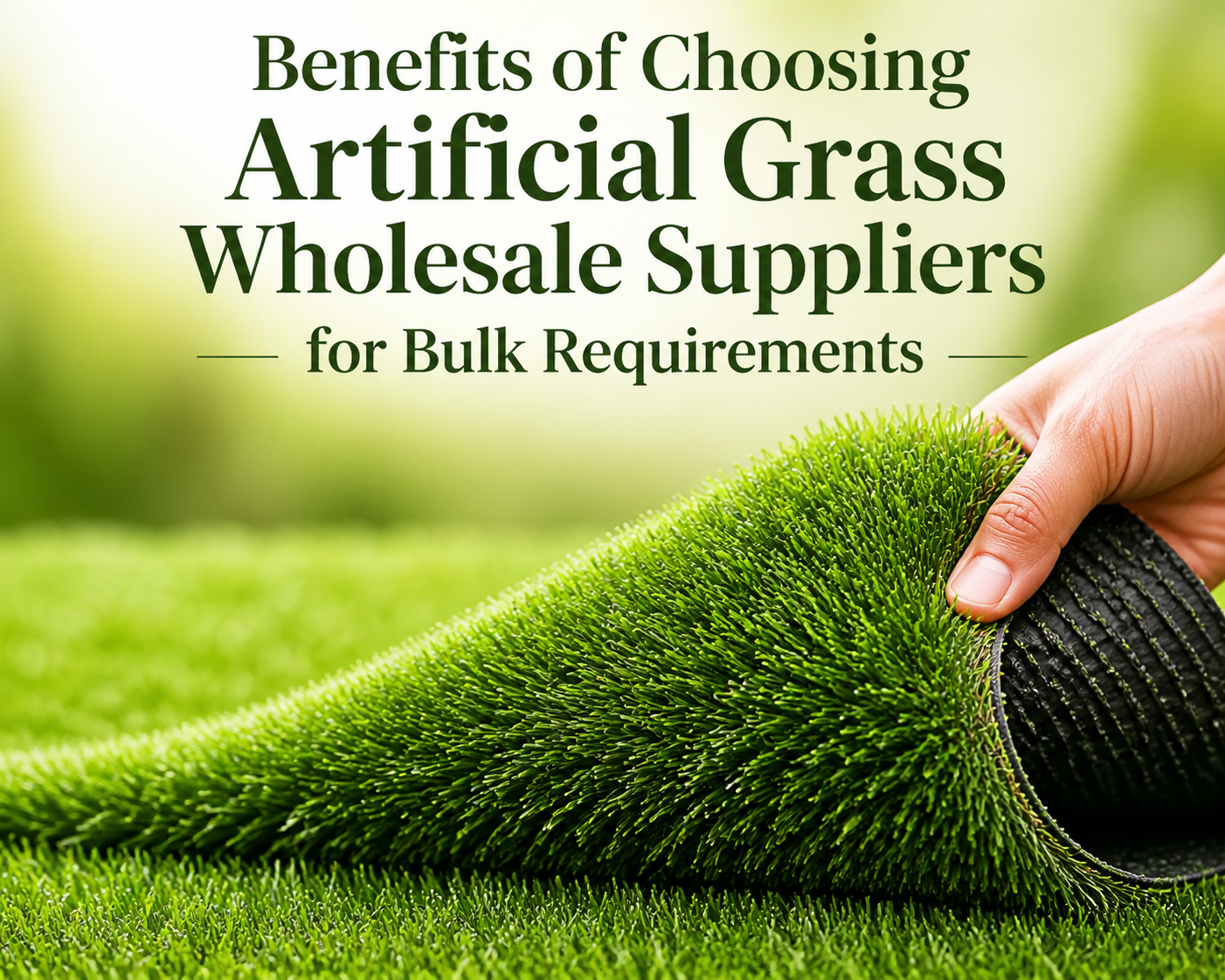 Benefits of Choosing Artificial Grass Wholesale Suppliers for Bulk Requirements