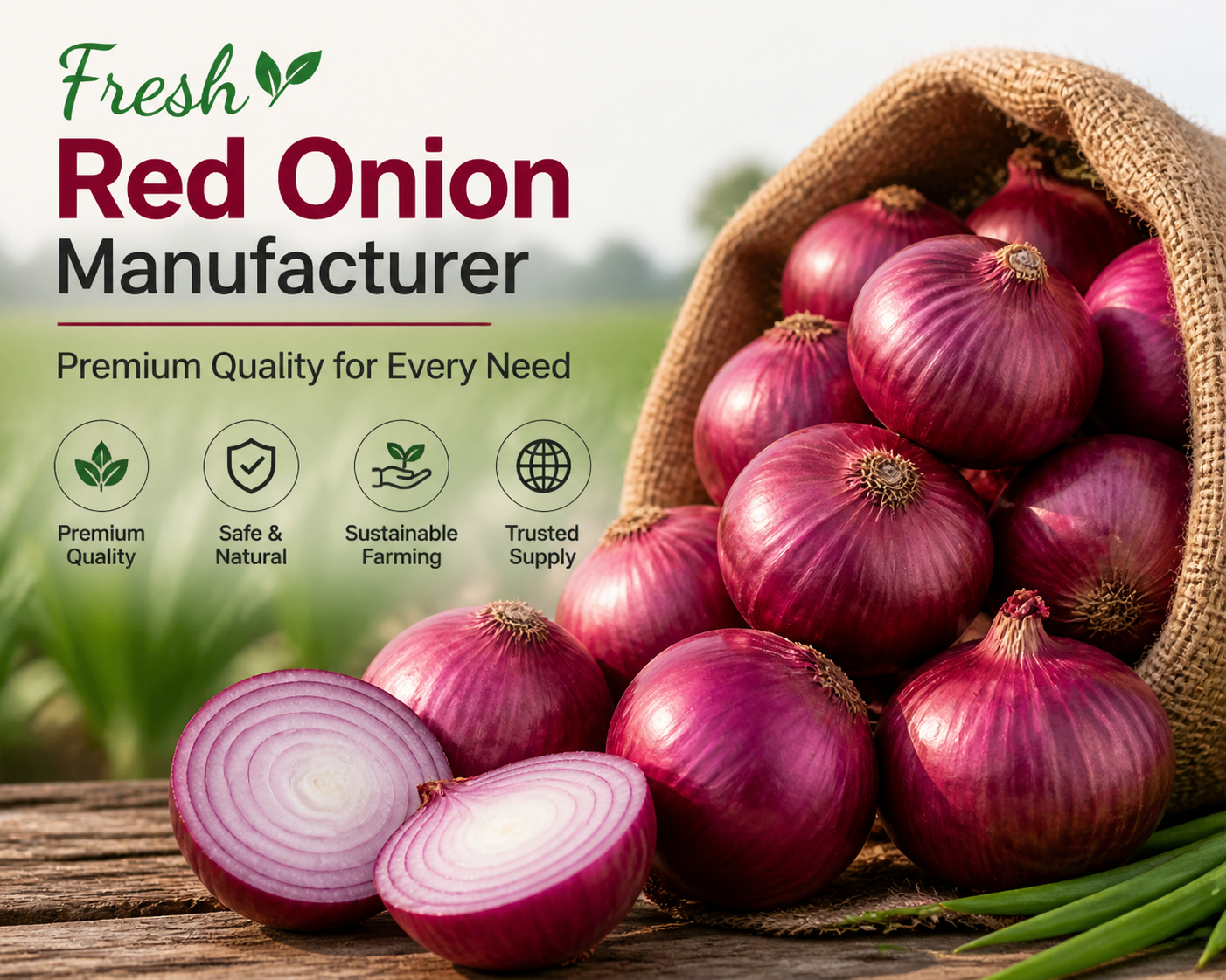 Fresh Red Onion Manufacturer - Premium Quality for Every Need