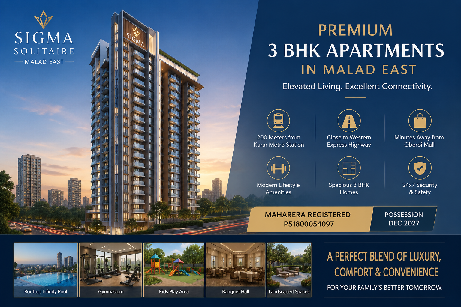 Why Sigma Solitaire Malad East is Emerging as a Premium Choice for 3 BHK Homebuyers in Mumbai