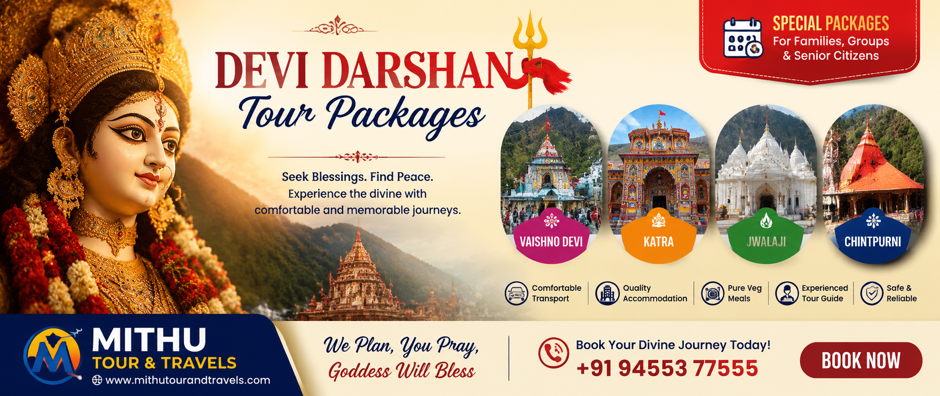 Complete Devi Darshan Tour Packages with Flexible Itineraries
