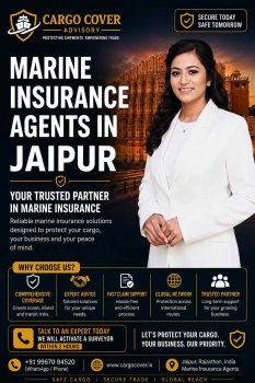 Marine Insurance Agents in Jaipur: Complete Guide for Exporters & CHAs Cargo Cover Marine Insurance Agents Advisors