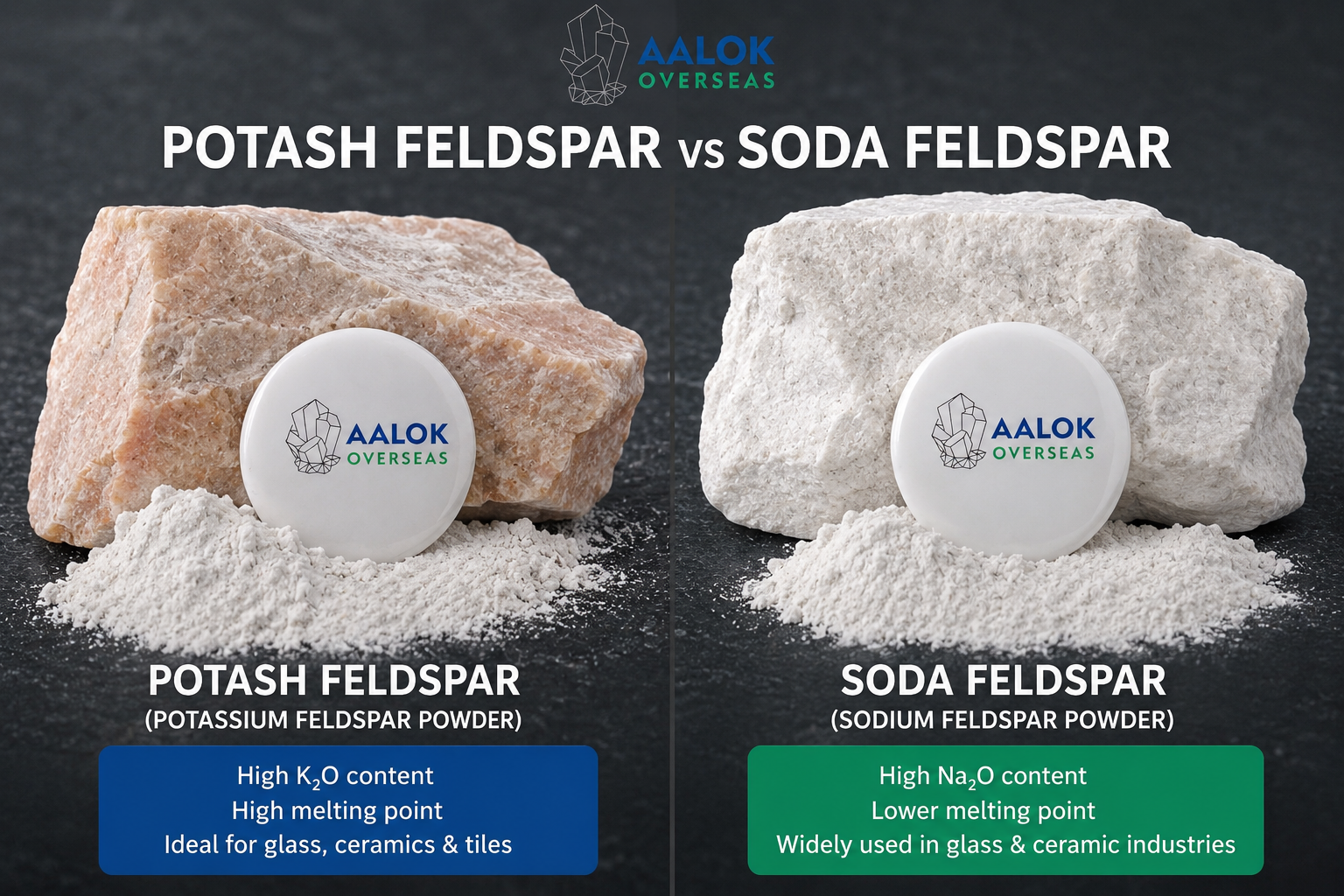What Is Sodium Feldspar — and How Does It Differ from Potash Feldspar? by Aalok Overseas India