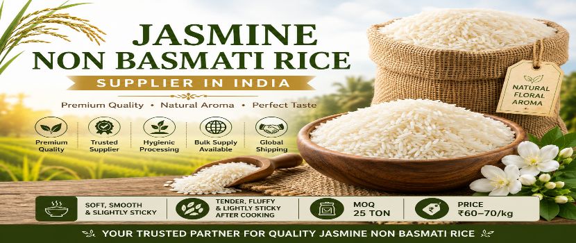 Find a Jasmine Non Basmati Rice Supplier in India for Wholesale Supply