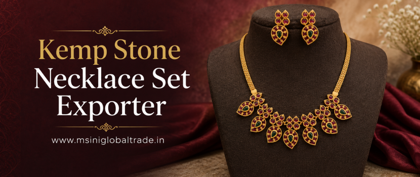 Kemp Stone Necklace Set Exporter Offering Premium Designs