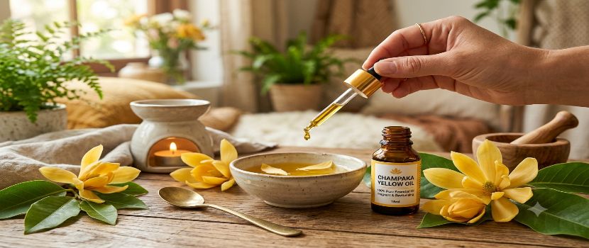 Find Champaka Yellow Oil for Perfume Making and Aromatic Applications