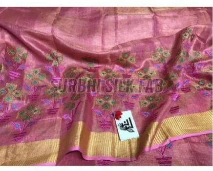Designer Embroidered Linen Saree Supplier – Elegant Sarees for Modern Women