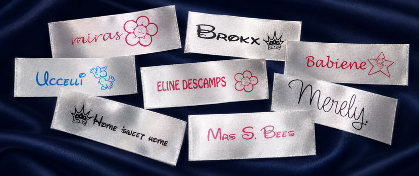 How do custom printed garment satin labels fit our garment range?