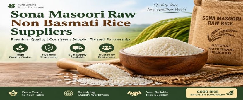 Sona Masoori Raw Non Basmati Rice Supplier: Quality Rice for Domestic and Commercial Needs
