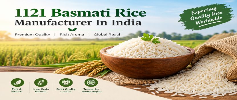 1121 Basmati Rice Manufacturer in India: Delivering Premium Quality Long Grain Rice