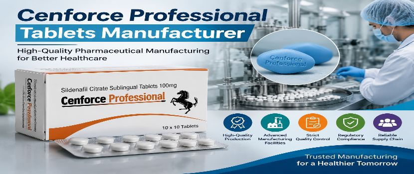 Cenforce Professional Tablets Manufacturer: Quality Pharmaceutical Solutions for Better Healthcare